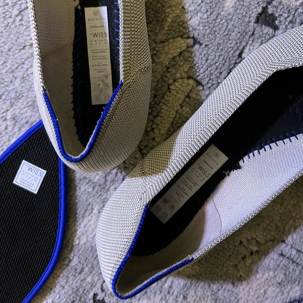 Rothy's The Point in Flax 10.5 with Unworn Insoles - Picture 3 of 3